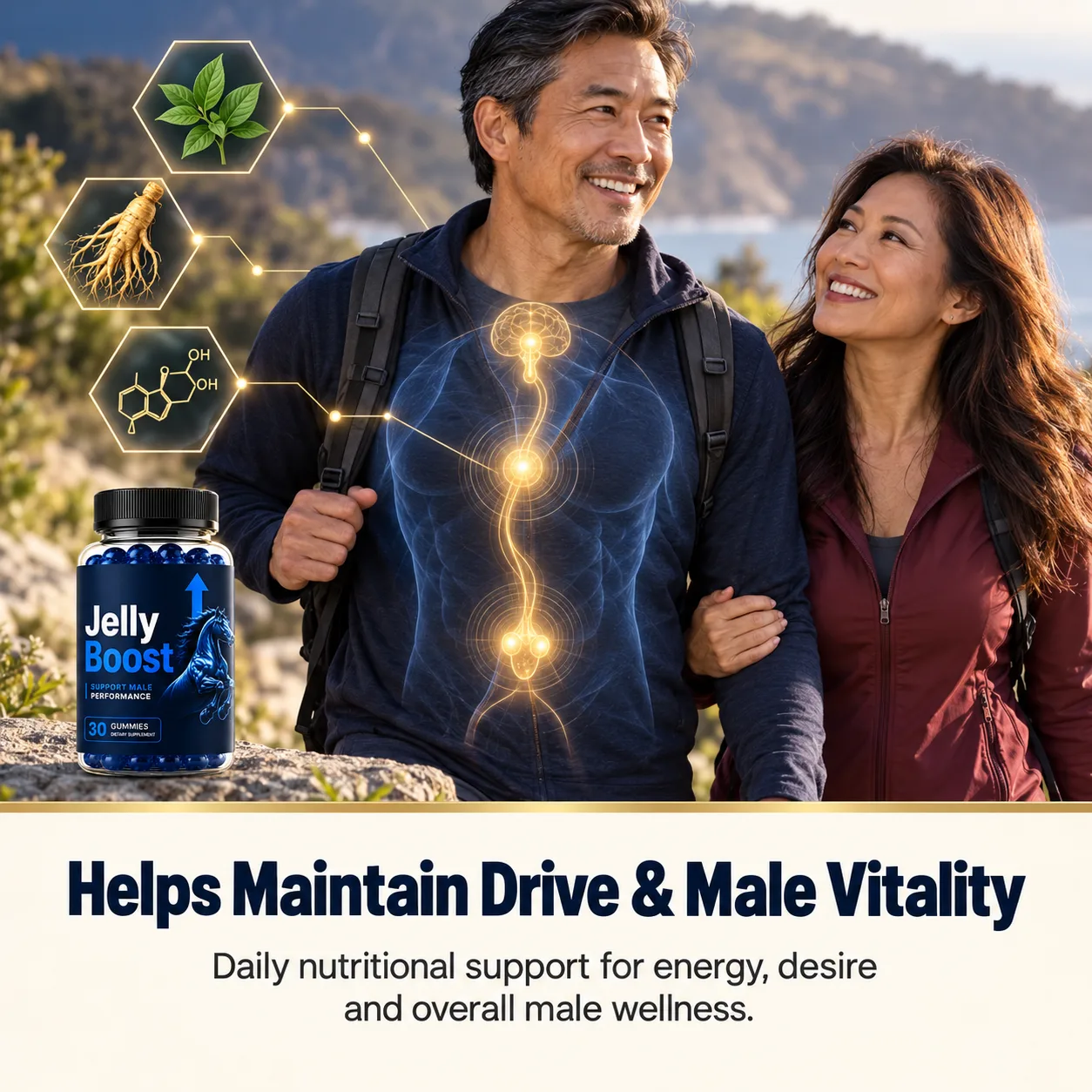 JellyBoost helps maintain drive and male vitality